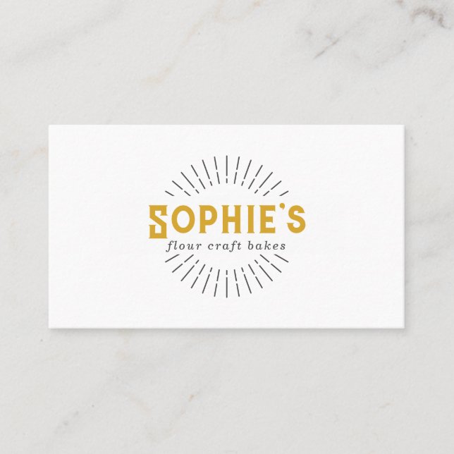 Carte de visite du logo de la boulangerie Gold Whi (Devant)