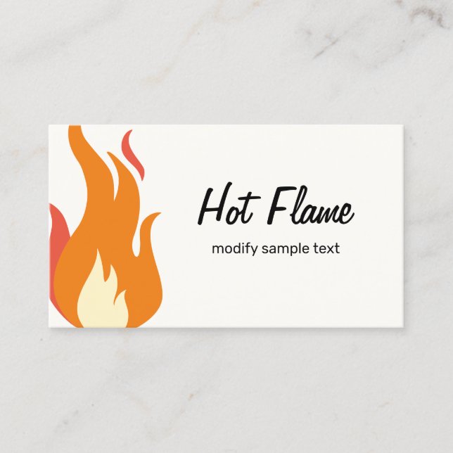 Carte de visite du logo de la flamme (Devant)