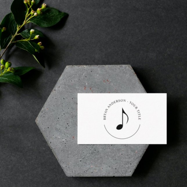 Carte de visite du logo de la huitième note de mus (Créateur téléchargé)