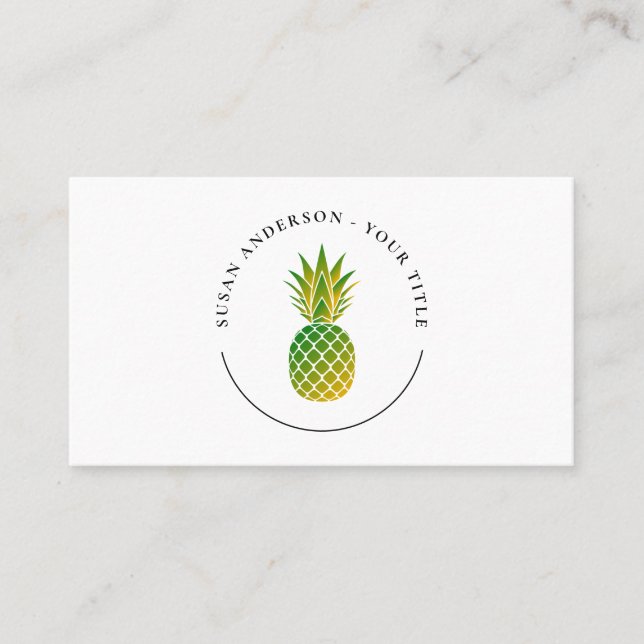 Carte de visite du logo de l'ananas (Devant)