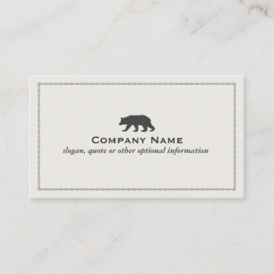 Carte de visite du logo de l'ours