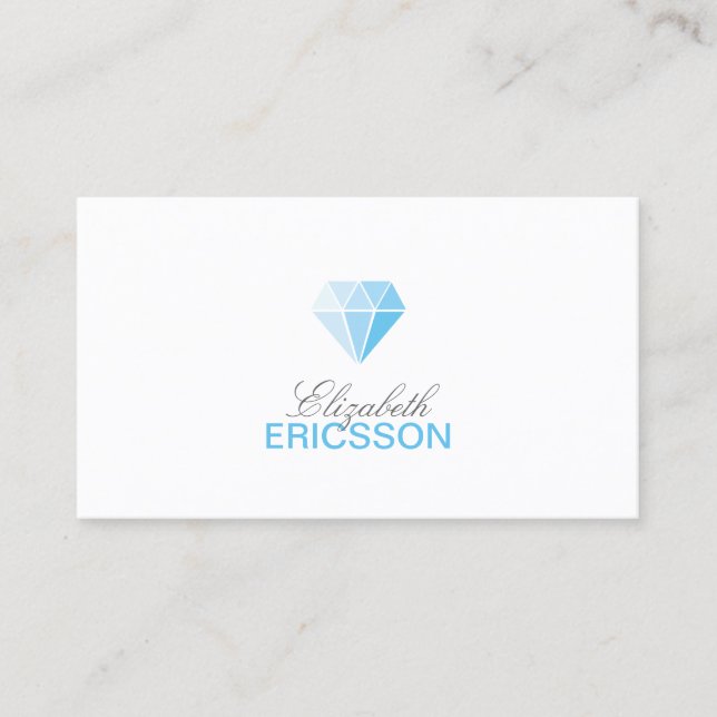 Carte de visite du logo Diamond bleu (Devant)