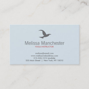 Carte de visite du logo d'oiseaux en vol (bleu/gri