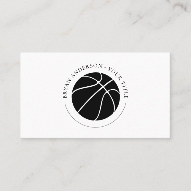 Carte de visite du logo du basket-ball (Devant)