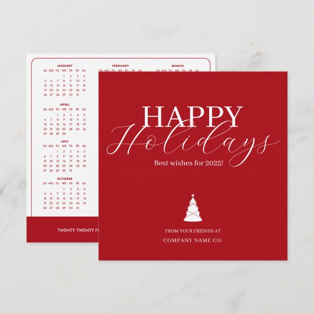 carte de visite du logo du calendrier 2025 (Devant / Derrière)