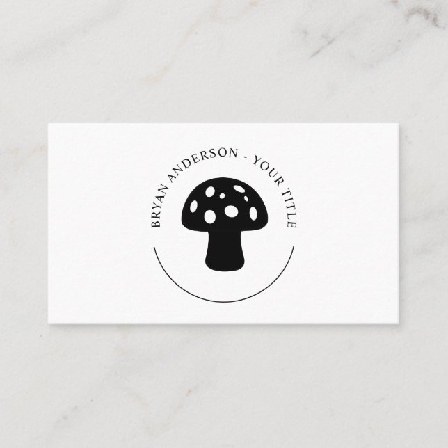 Carte de visite du logo du champignon (Devant)