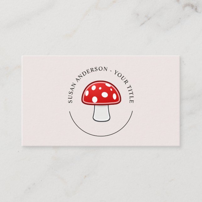 Carte de visite du logo du champignon (Devant)