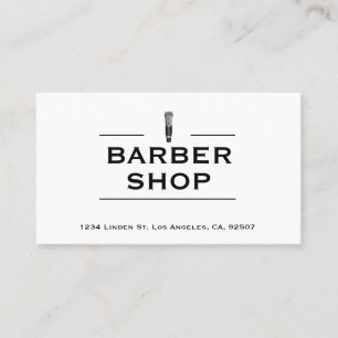 Carte de visite du logo du pinceau de salon Barber
