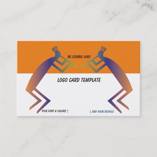 Carte de visite du logo Kokopelli (Devant)