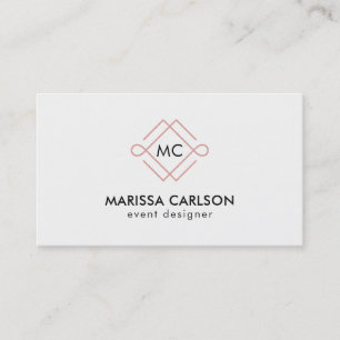 Carte de visite du logo rose Parties scintillant o