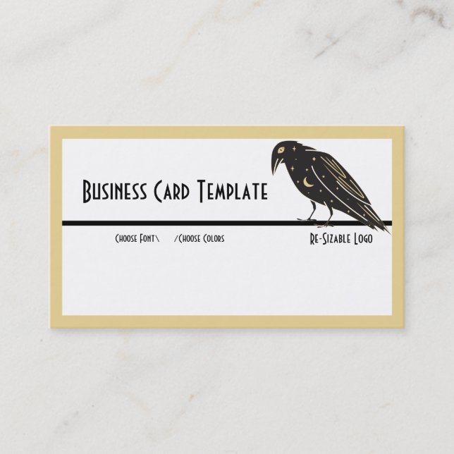 Carte de visite du logo Silhouette Black Bird Rave (Devant)