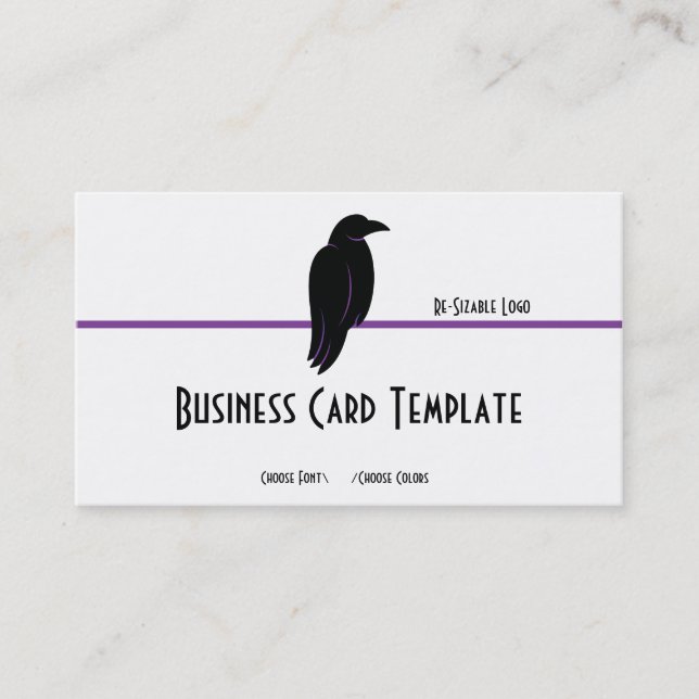 Carte de visite du logo Silhouette Black Bird Rave (Devant)