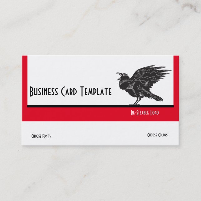 Carte de visite du logo Silhouette Black Bird Rave (Devant)