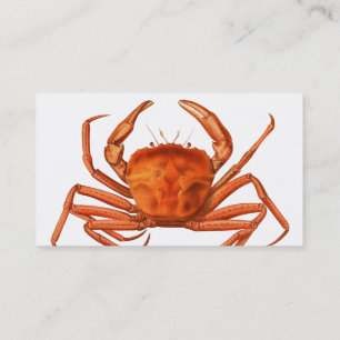 Carte de visite du marché du poisson - Crabe rouge