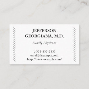Carte de visite du médecin de famille propre