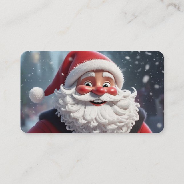 Carte de visite du Père Noël - Festive Joyeux Noël (Devant)