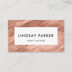 Carte de visite du planificateur d'événements Rose