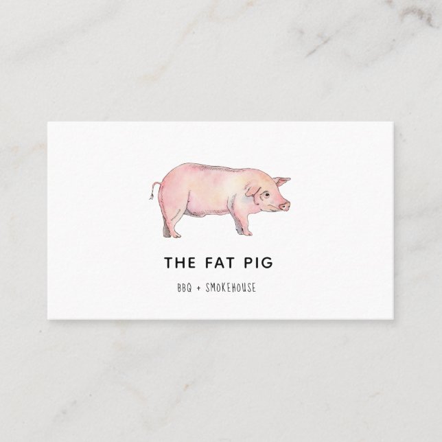 Carte de visite du restaurant BBQ (Devant)