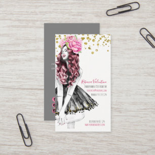 Carte de visite du salon des cosmétiques de mode