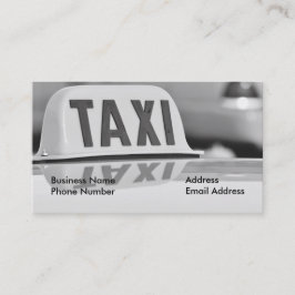 Carte de visite du service de chauffeur de taxi