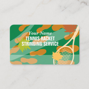 Carte de visite du service de courroie de tennis