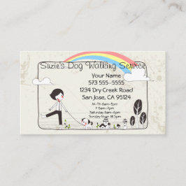 Carte de visite du service de marche des chiens