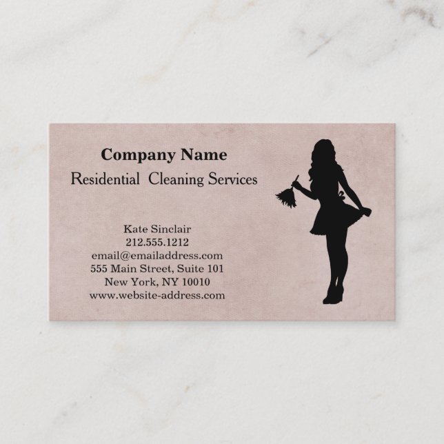 Carte de visite du service de nettoyage profession (Devant)