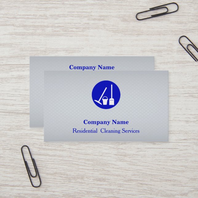 Carte de visite du service de nettoyage profession (Devant/Arrière en situation)