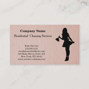 Carte de visite du service de nettoyage profession