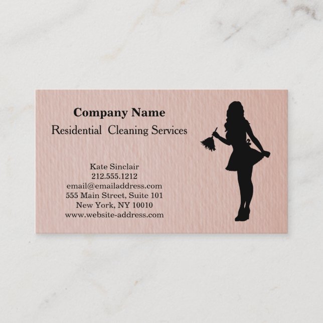 Carte de visite du service de nettoyage profession (Devant)