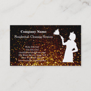 Carte de visite du service de nettoyage profession