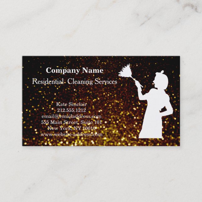 Carte de visite du service de nettoyage profession (Devant)