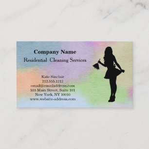 Carte de visite du service de nettoyage profession