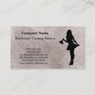 Carte de visite du service de nettoyage profession