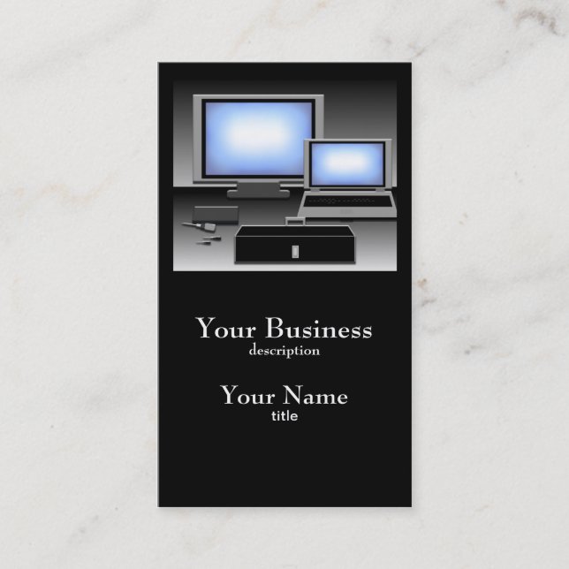 Carte de visite du service de réparation informati (Devant)