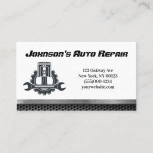 Carte de visite du service de réparation mécanique