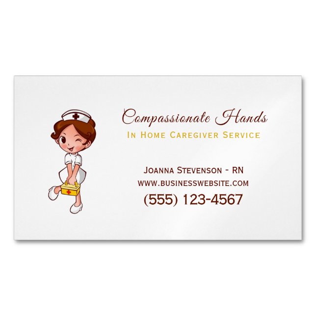 Carte de visite du service des soins infirmiers à  (devant)