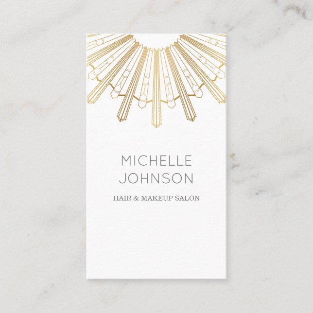 Carte de visite du soleil d'art déco (Devant)