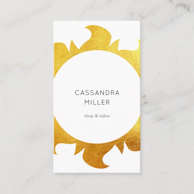 Carte de visite du soleil d'or de Faux (Devant)