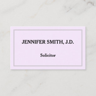 Carte de visite du Solliciteur élégant et minimali