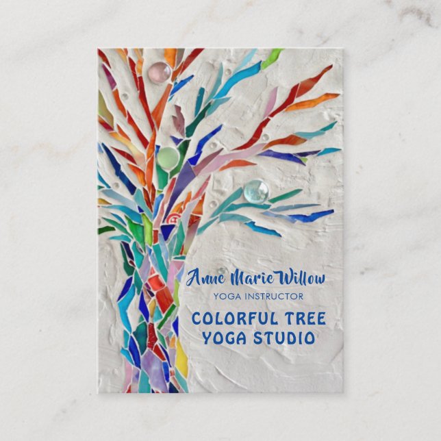 Carte de visite du studio de Yoga dans un arbre co (Devant)