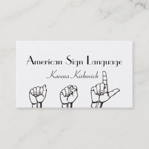 CARTE DE VISITE du traducteur de langue des signes