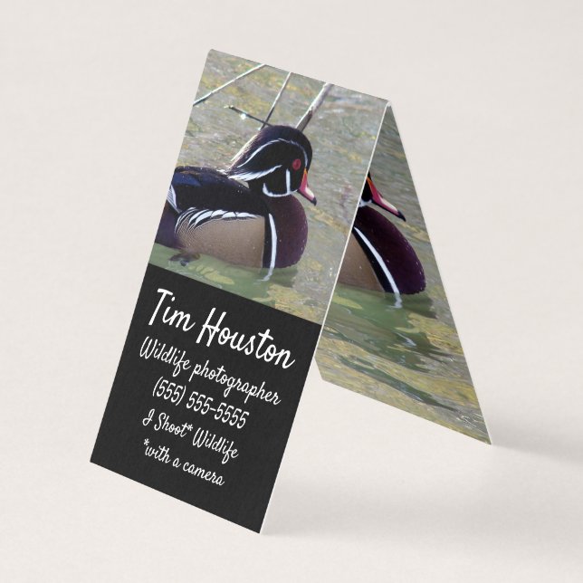 Carte De Visite Duck de bois Drake (Devant)