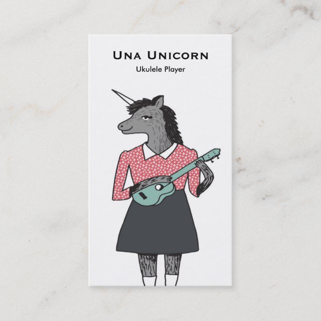 Carte de visite d'ukulélé (Devant)