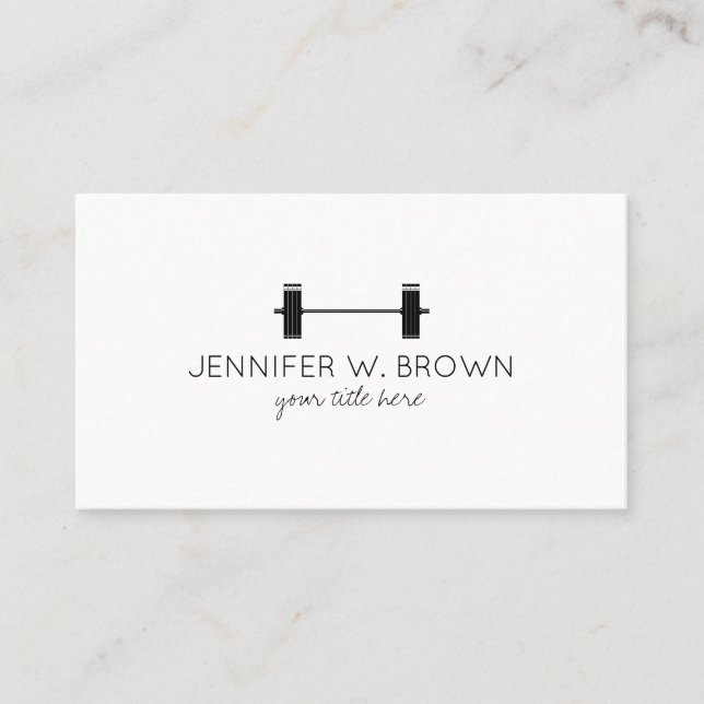 Carte De Visite Dumbbell Fitness Instructeur Personal Trainer (Devant)