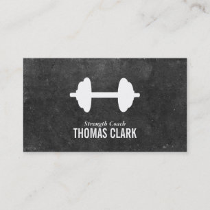 Carte De Visite Dumbbell   Formateur personnel (ardoise)