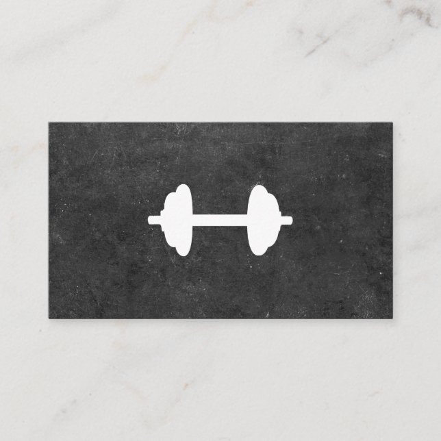 Carte De Visite Dumbbell Personal Trainer (ardoise) (Devant)