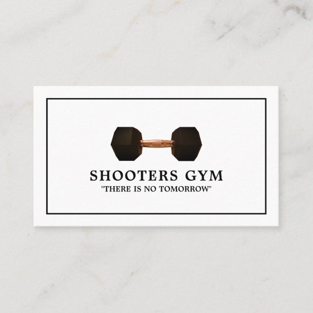 Carte De Visite Dumbbell Weight, Entraîneur personnel, Instructeur (Devant)