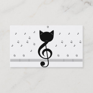 Carte de visite d'un musicien élégant avec note de