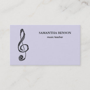 Carte de visite d'un musicien élégant avec note de